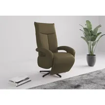sit&more TV-Sessel Amica Kunstleder 74 x 112 x 82 cm Grün mit Kopfteilverstellung & Drehfunktion
