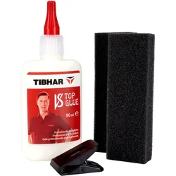 Tischtennis Kleber für Beläge und Holz - Tibhar 90 ml + 16 Applikatoren, EINHEITSFARBE, EINHEITSGRÖSSE