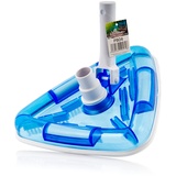Zelsius Poolbürste mit 7 Bürsten | dreieckig | Pool Bodenreiniger für Ø 32/38 mm Schlauch | Bodensauger, Poolsauger, Reinigungsbürste für Teleskopstange zur Poolreinigung