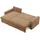 mebligo Ecksofa mit Schlaffunktion, Braun - Bronze