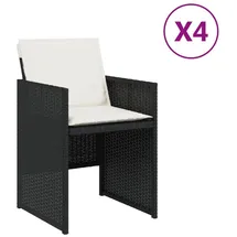 vidaXL Gartenstuhl 55 x 67 x 32 cm schwarz 4 St.
