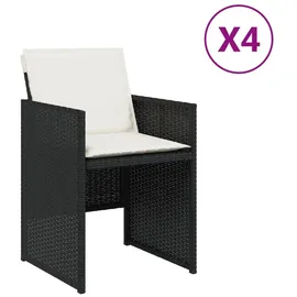 vidaXL Gartenstuhl 55 x 67 x 32 cm schwarz 4 St.