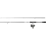 Abu Garcia Max X Spinning Combo |Flusswasserangler Angelrute & Rolle Hecht Barsch & Zander | Starkes Leichtgewicht & Vielseitig | Schwarz & Grau 2.44m Moderat schnelle Rute | 2500er Rolle