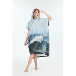 Poncho aus Mikrofleece - Nazare grau No Size