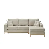 Smart Ecksofa Vivien ¦ beige ¦ Maße (cm): H: 90