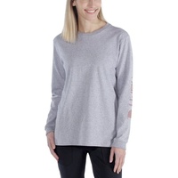CARHARTT Workwear Logo Damen Long Sleeve in heather grey
