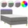vidaXL Boxspringbett 100 x 200 cm Dunkelgrau