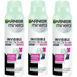 Garnier Mineral Invisible Black White Colors Spray 3 x 150 ml