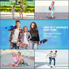 luxuskollektion Skateboard Komplett 22 Zoll Mini Cruiser LED