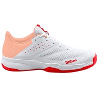 Wilson Kaos Stroke 2.0 Tennisschuh, Damen, Gr. 38 2/3, Weiß/Pfirsich/Rot (White/Peach Parfait/Infrared)