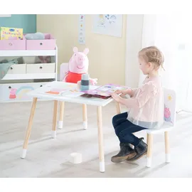 roba Kindersitzgruppe Peppa Pig 60 x 49 x 50 cm Holz weiß mehrfarbig