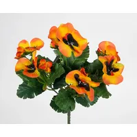 Seidenblumen Roß Stiefmütterchen 26cm orange PM Kunstpflanzen Kunstblumen künstliche
