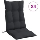 vidaXL Hochlehner-Auflagen 4 Stk. Schwarz Oxford-Gewebe