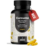 Kurkuma Kapseln Hochdosiert - 400 Kapseln mit 700mg mit Curcumin & Piperin - vegan und mit Liebe aus Deutschland - Curcuma Kapseln Hochdosiert