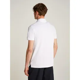 Tommy Hilfiger Poloshirt "PERFORMANCE PIQUE REG POLO", Herren, Gr. XXL, weiß, Jersey, Obermaterial: 63% Baumwolle, 31% Polyester, 6% Elasthan, casual, regular fit hüftlang, Kurzarm abgesteppt, Shirts, mit Streifenmuster