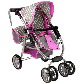 alice"s wonderland' Alice 2-in-1-Puppenwagen Sterne Rosa