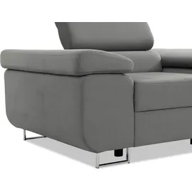 Mirjan24 Sessel Torezio Cord 134 x 90 x 102 cm Schwarz mit Einstellbaren Kopfstützen