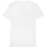 HOM T-Shirt mit V-Ausschnitt, Weiss, XL