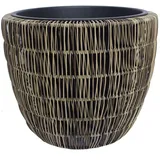 Trendline Polyrattan Pflanztopf Ø 44 x 36 cm braun mit Einsatz