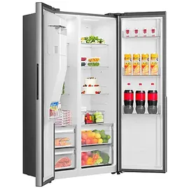 Gorenje NRS917C61X Side-by-Side (528 l, 1786 mm hoch, Silber)