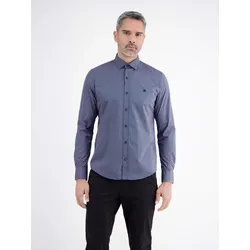 Modisches Hemd mit geometrischem Muster und Haifischkragen - Crispy Blue - S