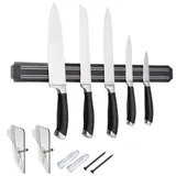 Puncools Magnetleiste Messer,55cm Messerhalter Magnetisch,Messer Magnetleiste Mit Extra Starkem Magnet Holz für Utensilien und Werkzeuge