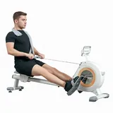 sportnow Rudergerät für Zuhause, Magnetisches Rudergerät mit 16 Widerstandsstufen, LCD-Monitor, Rudermaschine mit Telefon-/IPAD-Halter, für Cardio-Training, bis 150kg