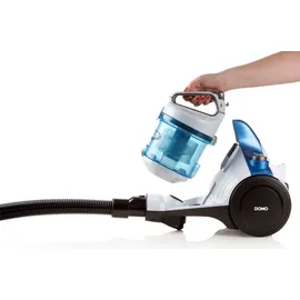 DOMO DO7286S Staubsauger ohne Beutel Weiß/Blau