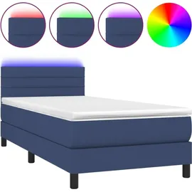 vidaXL Boxspringbett 100 x 200 cm Blau