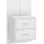 vidaXL Nachtschrank Hochglanz-Weiß 51,0 x 32,5 x 95,0 cm Weiß