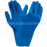 Chemikalien Schutzhandschuhe Ansell Alpha Tec blau in L Gr. 8, ehemals Versa Touch, Latexhandschuh Naturgummilatex