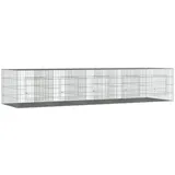 vidaXL Kaninchenkäfig 5 Paneele 273x79x54 cm Verzinktes Eisen