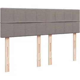 vidaXL Boxspringbett mit Matratze Taupe 140x200 cm Stoff