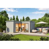 Lasita Maja Gartenhaus 5 x 5 m Grau