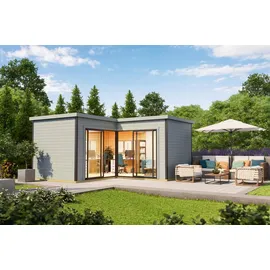 Lasita Maja Gartenhaus 5 x 5 m Grau