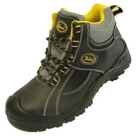 Sicherheits-Halb-Schuhe - Gr. 45 - schwarz/gelb - Echtleder - "Belmo S3" - mit Stahlkappe