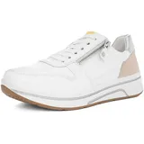 ARA Damen Sapporo Sneaker, Weiss,Limoncello,Shell,Silber, 40 EU Weit