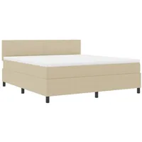 VidaXL Boxspringbett mit Matratze Beige
