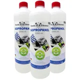 PandaCleaner Isopropanol - Isopropylalkohol - Für Haushalt, Handwerk & Industrie Reinigungsalkohol (Spar-Set, [3-St. 1000ml Flasche Rückstandslose Reinigung) weiß