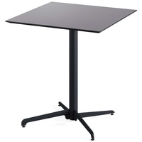 VEBA X Cross Tisch niedrig Schwarz 74 cm, 11001, HPL Tischplatte 70x70cm