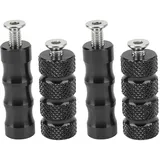Eosnow 2 Paar Motorrad-Bremsfußrasten CNC-beschichtet Schwarz/Silber
