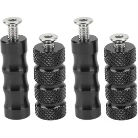Eosnow 2 Paar Motorrad-Bremsfußrasten CNC-beschichtet Schwarz/Silber
