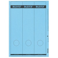 Leitz PC-beschriftbare Rückenschilder selbstklebend für Standard- und Hartpappe-Ordner, 75 Stück, Langes und breites Format, 62 x 285 mm, Papier, blau, 16870035