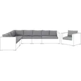 Beliani Kissenbezug Outdoor Set 40 x 40 cm Grau