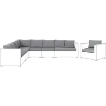 Beliani Kissenbezug Outdoor Set 40 x 40 cm Grau