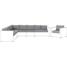 Beliani Kissenbezug Outdoor Set 40 x 40 cm Grau