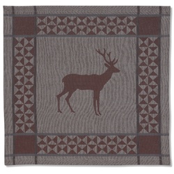Serviette Henrik 100%Baumwolle mahagonibraun Hirsch 40,0x40,0cm