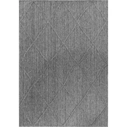 Teppich Outdoor Flachgewebe Boho-Muster Polypropylen Terrasse Grau Rechteckig 200x290 | Kadima Design