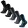 Danish Endurance LONG DISTANCE RUNNING CREW SOCKEN 5-Paar Schwarz/Grau 43-47