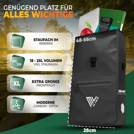MIVELO 2in1 Fahrradtasche Gepäckträgertasche 25 l schwarz